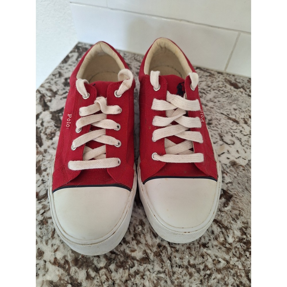 Ralph Lauren Polo Sport‎ Sneakers Women's Size 9B Red Classic